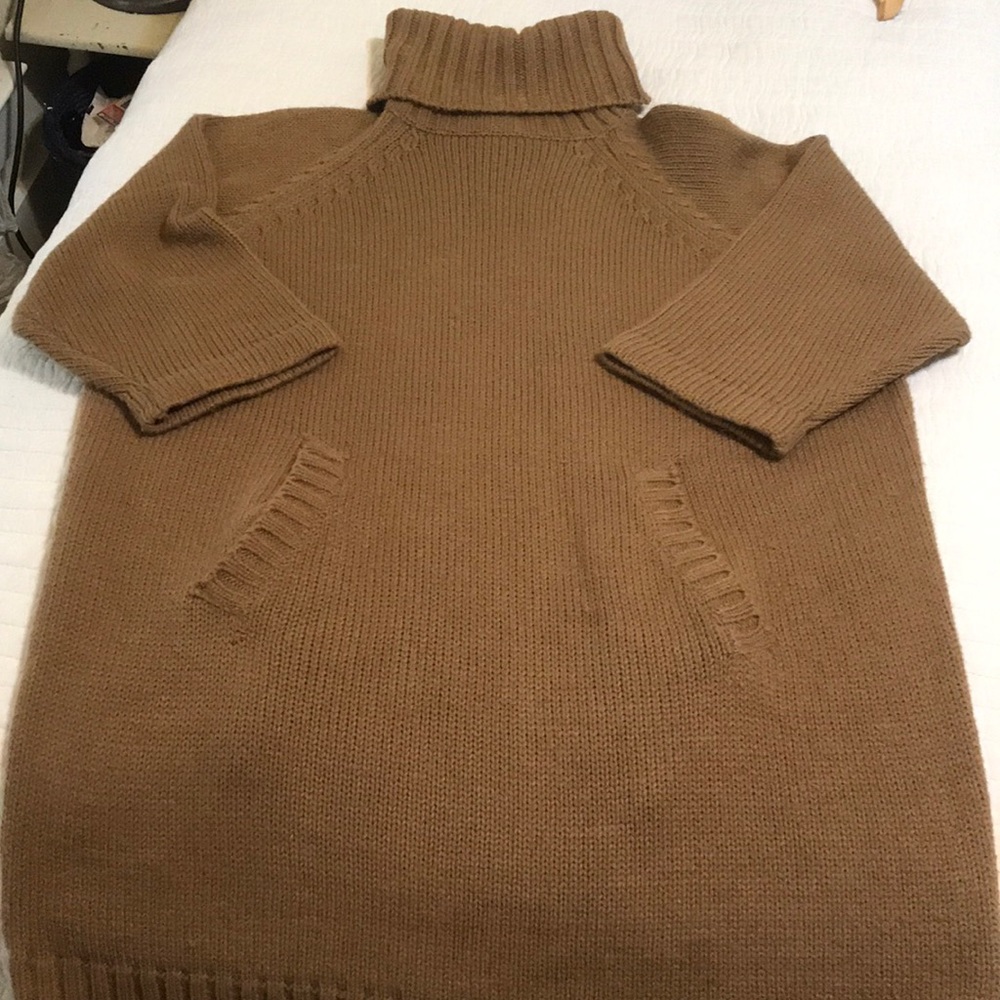 Two Zara Knit Oversized Turtleneck Sweaters